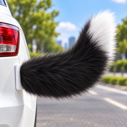 🐾 Remote Control Moving Car Tail – Usb Rechargeable Fluffy Vehicle Decoration