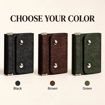 Vintage Compact Trifold Wallet with Quick-Access Coin Pocket