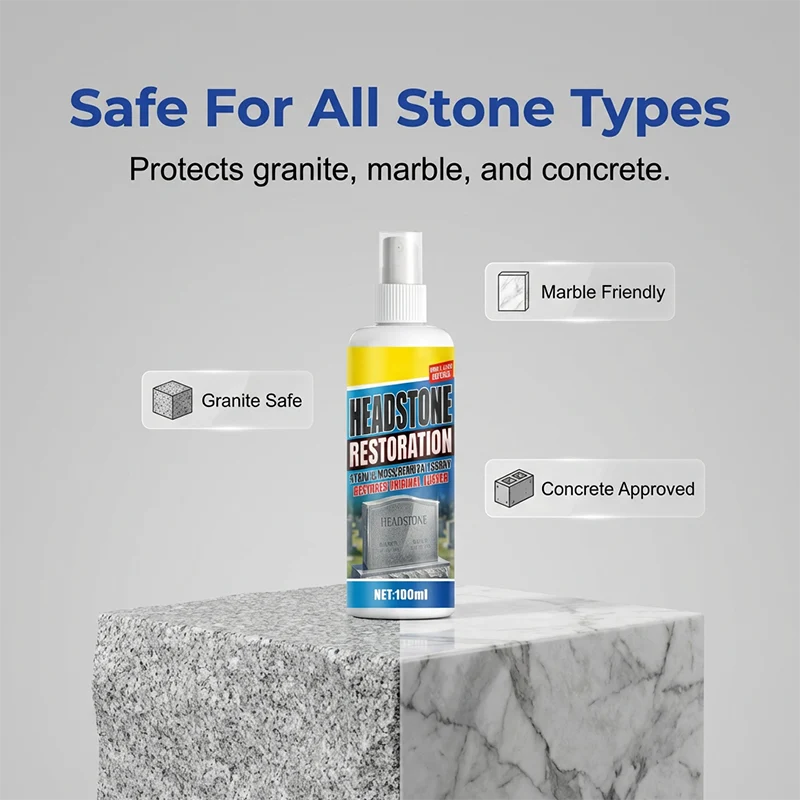 Headstone & Memorial Stone Cleaner – Cleaning & Restoration Spray