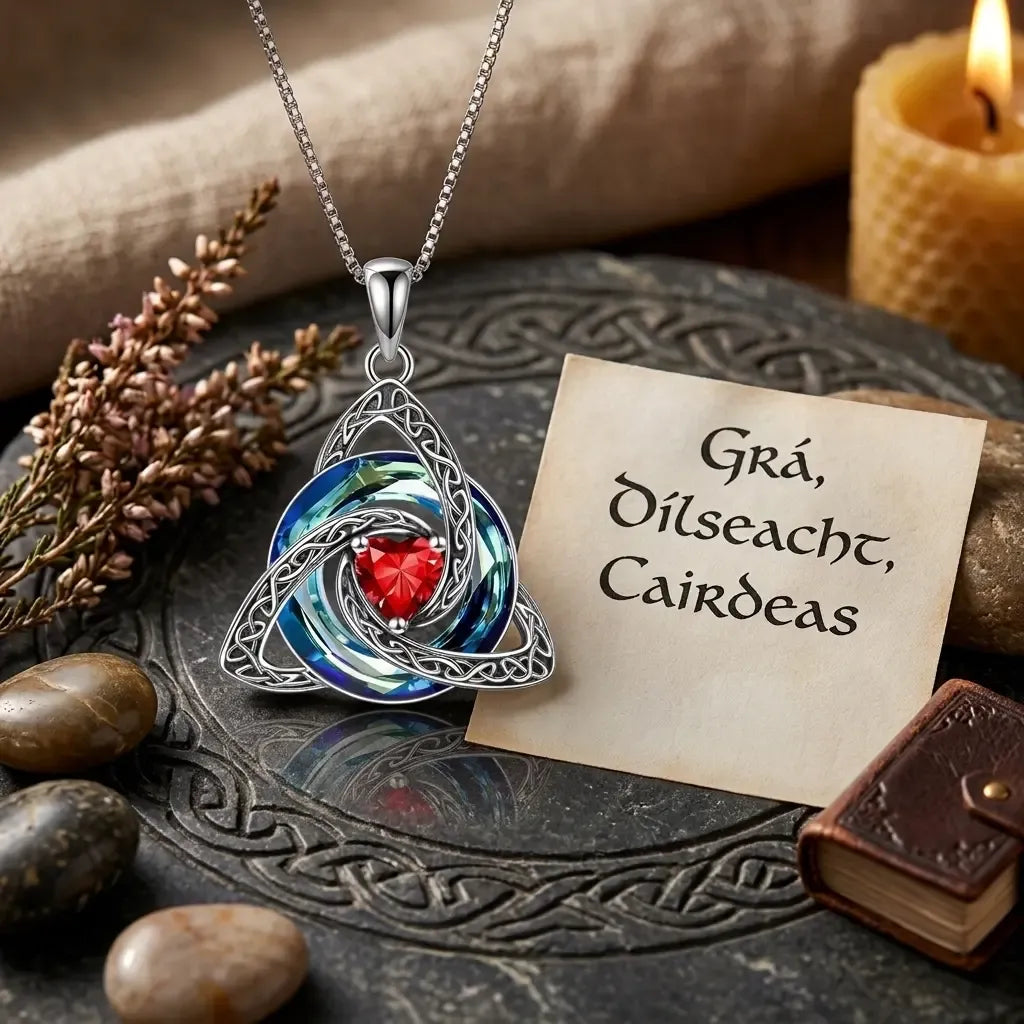 Birthstone Celtic Knot Necklace for Women