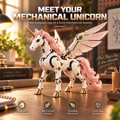 🦄 2-in-1 Transforming Mechanical Unicorn Egg – Winged Fantasy Figure