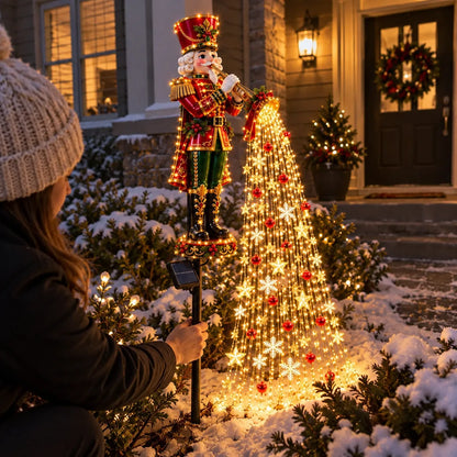 🎄 Festive Star-Light Cascade – Solar-Powered LED Garden Stakes