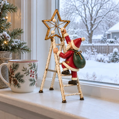 Santa’s Star-hanging Ladder Decor