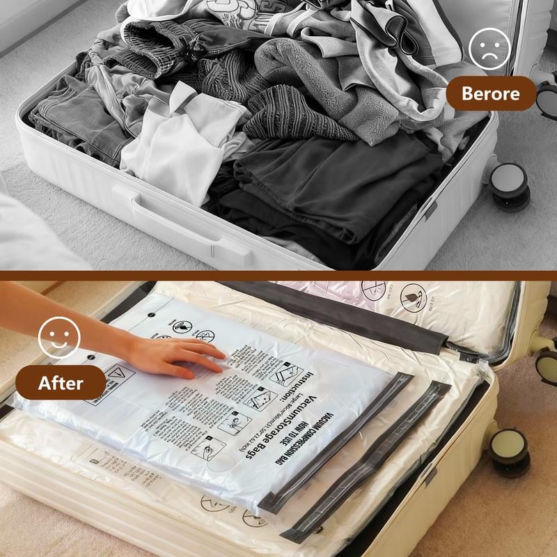 Cordless Travel Vacuum Storage Compression Bag Set