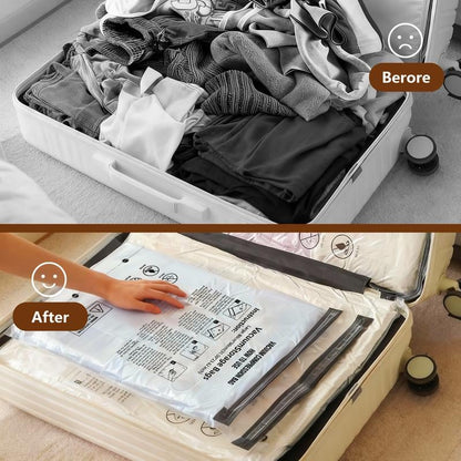 Cordless Travel Vacuum Storage Compression Bag Set