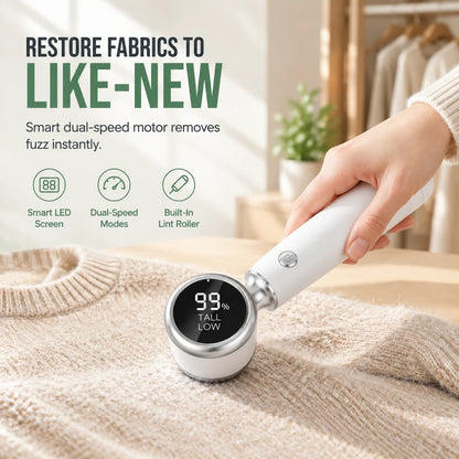 🚨 50% off for the first 50 customers! 🧥 Rechargeable electric fabric shaver with a smart digital display.