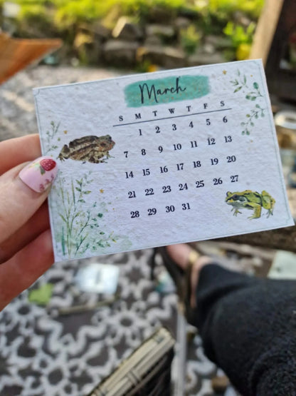 🌱Plantable Wildflower Calendar 2027 – Seed Paper Desk Calendar🌸