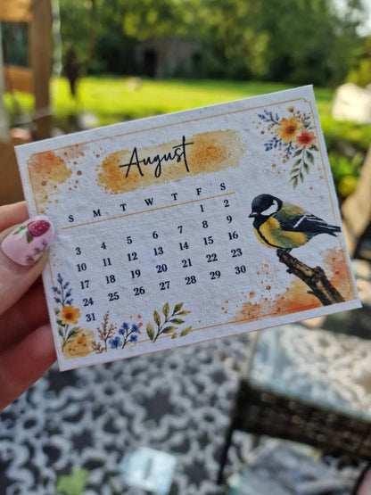 🌱Plantable Wildflower Calendar 2027 – Seed Paper Desk Calendar🌸