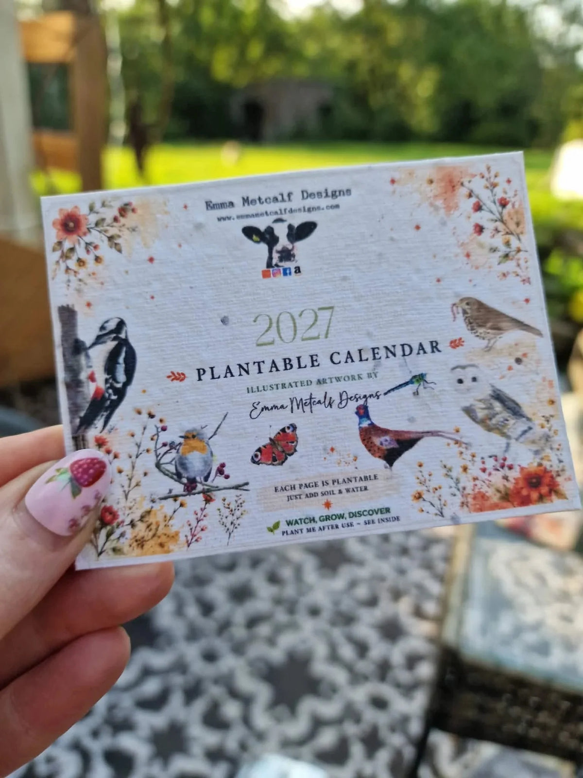 🌱Plantable Wildflower Calendar 2027 – Seed Paper Desk Calendar🌸