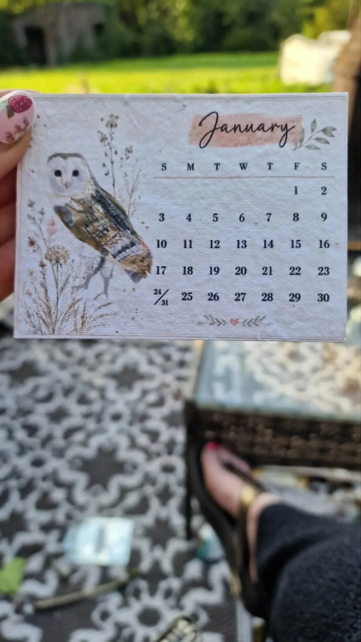 🌱Plantable Wildflower Calendar 2027 – Seed Paper Desk Calendar🌸