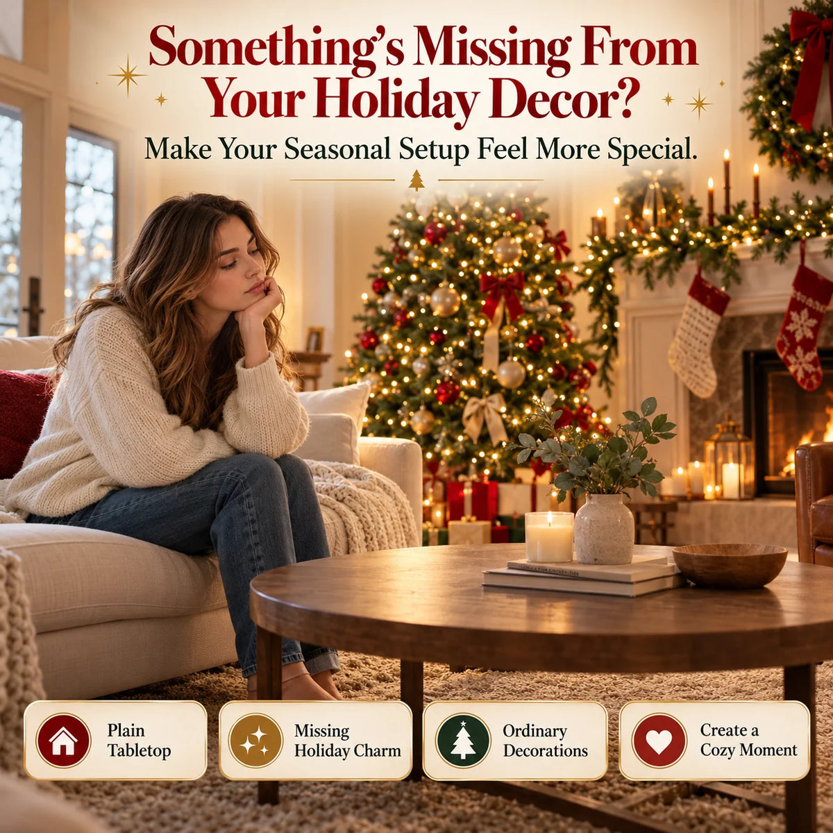 🎄 Christmas Campfire Aroma Diffuser – Cozy Flame-style Glow, Festive Mist & Adorable Santa/gingerbread Designs