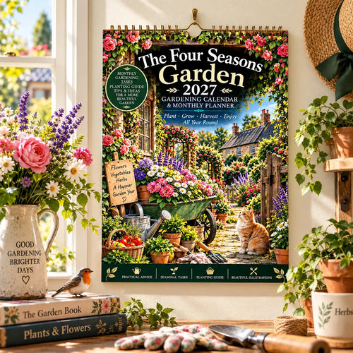 2027 Four Seasons Gardening Calendar & Monthly Planner – A4 Wall Calendar with Planting Guide, Garden Tasks & Plant Labels | DAILYARDPRO™