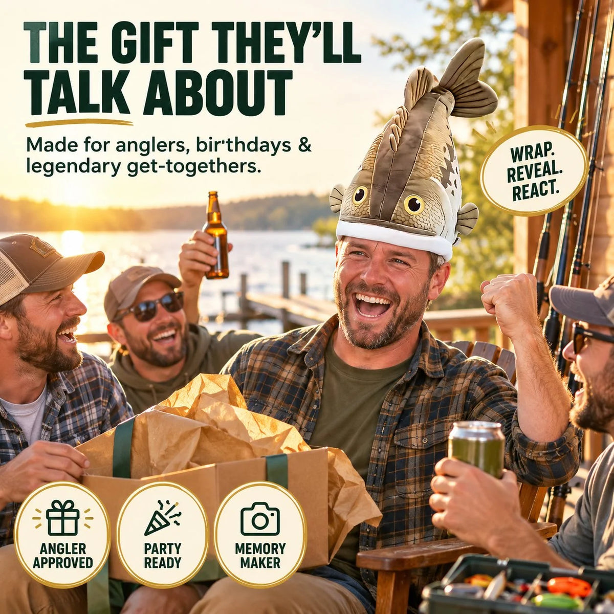 🔥Last day49% OFF🐟 Funny 3D Fish Hat — Funny Fishing Gift for Anglers, Lake Days & Parties
