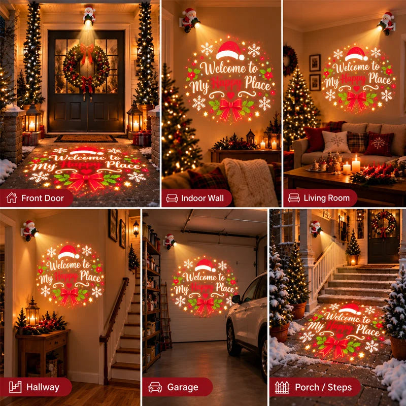 Santa Christmas Welcome Projector