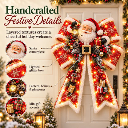 🎀🎄 Christmas Magic Bow Door Hangers – Oversized Light-Up Holiday Bows in 6 Festive Styles🔥