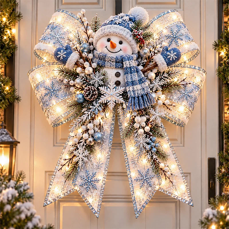 🎀🎄 Christmas Magic Bow Door Hangers – Oversized Light-Up Holiday Bows in 6 Festive Styles🔥