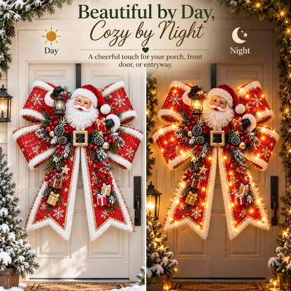 🎀🎄 Christmas Magic Bow Door Hangers – Oversized Light-Up Holiday Bows in 6 Festive Styles🔥