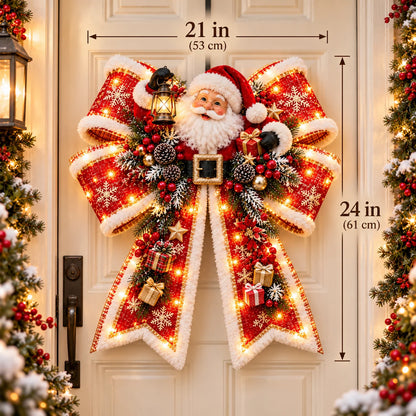 🎀🎄 Christmas Magic Bow Door Hangers – Oversized Light-Up Holiday Bows in 6 Festive Styles🔥