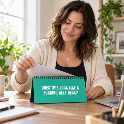 NOT TODAY! Unfiltered Desk Status Flip Sign — 12 Messages
