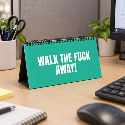NOT TODAY! Unfiltered Desk Status Flip Sign — 12 Messages