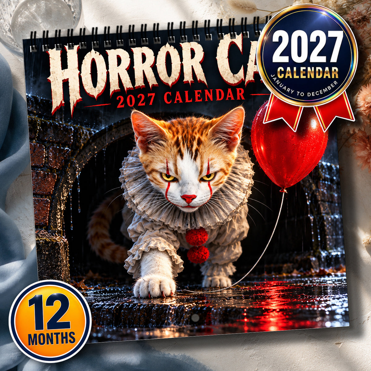 Horror Cats 2027 Calendar