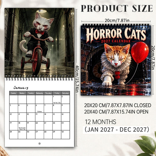 Horror Cats 2027 Calendar