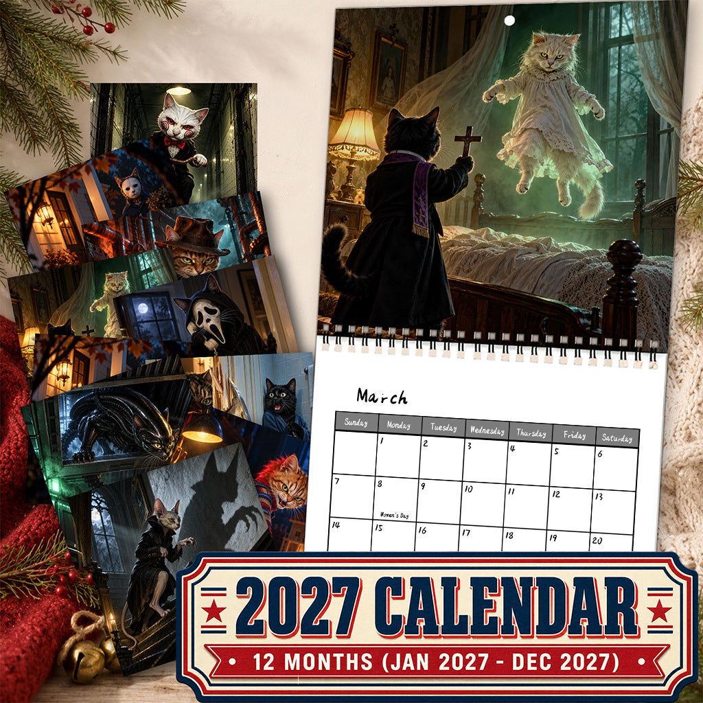 Horror Cats 2027 Calendar
