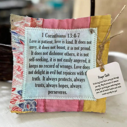 ✝️Best Encouraged And Blessed Gift-Prayer Quilt with cross inside