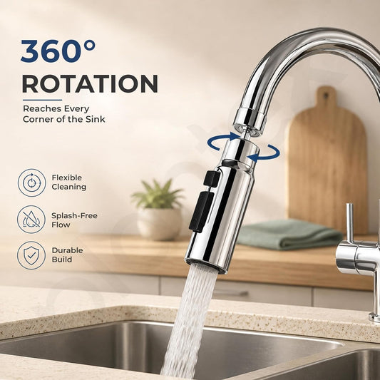 🚰Tap Extension for Kitchen Sink/360° Swivel Kitchen Sink Faucet Aerator/3 Anti-Splash Modes Sprayer