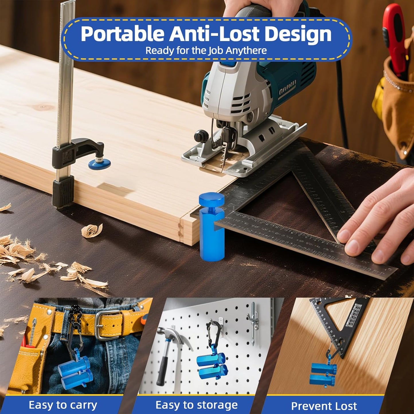 🛠️Tall Stair Gauges for Framing Square with Holder, for Carpentry Squares, Framing Jig Circular Saw