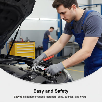 Car Clip Pliers & Trim Removal Tool, Spring-Loaded Fastener Rivet Remover for Auto Door Panels