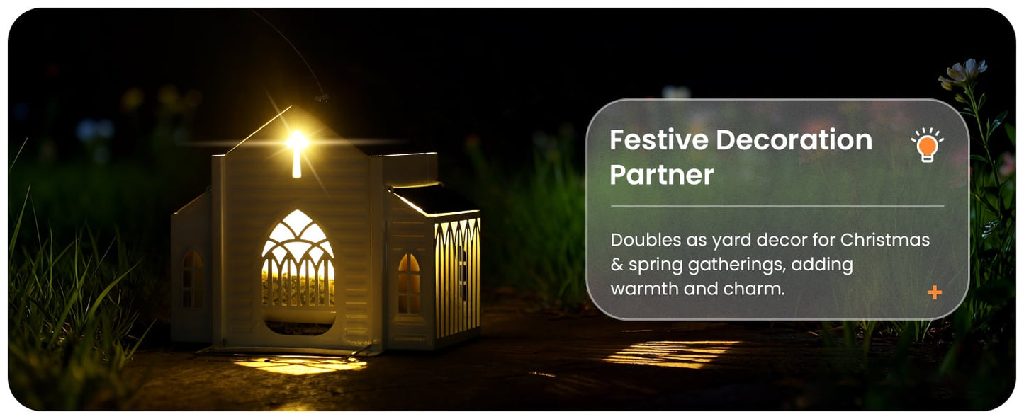 🔥✝️Church-Shaped Metal Solar Bird Feeder(✨Same as in the video)