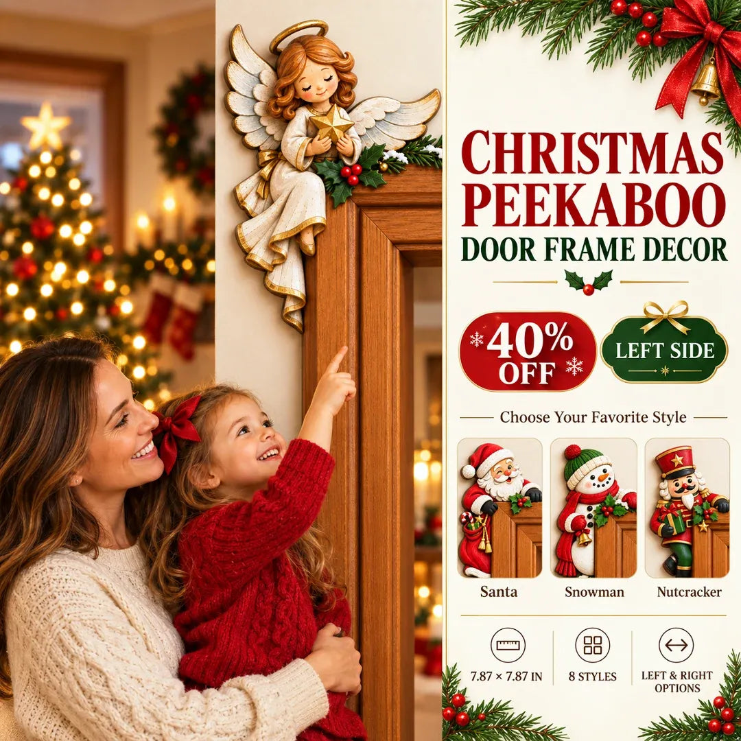 ⏳ Last Day 49% OFF – 🎄Christmas Peekaboo Door Frame Corner Decor | 8 Festive Character Designs with Left & Right Options for Doorways, Entryways & Holiday Corners ✨