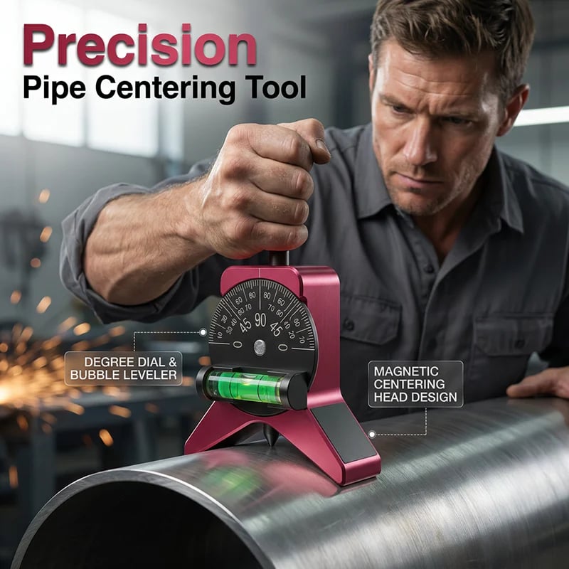 🔧  Magnetic Pipe Centering Tool – Y-Shaped, Hands-Free, Built-in Level 📏