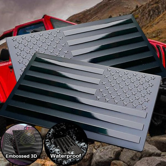 🔥3D All-Black American Flag Emblem Decal