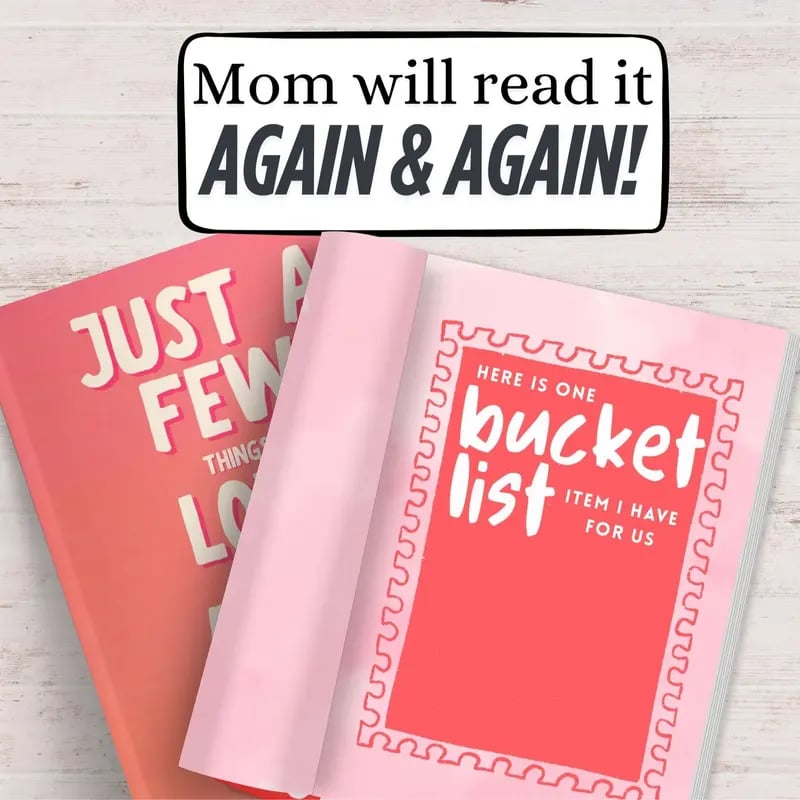 💞Just a Few Things I Love About You Mom – Fill-In Journal for Mother's Day & Birthday👨‍👧‍👦💟