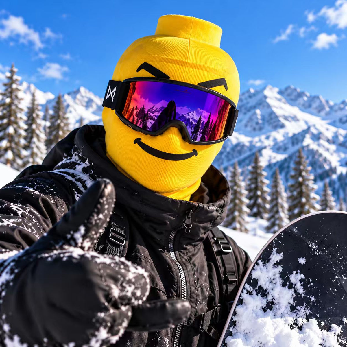 Funny Face Ski Balaclava – Cosy Knitted Winter Mask for Skiing & Snowboarding | Mask Only
