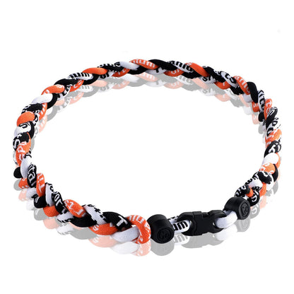 ✝️⚾Triple-Rope Tornado Baseball Necklace – Cross Charm Pendant with "I CAN DO ALL THINGS PHL4:13"