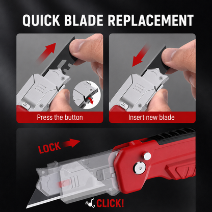 2-in-1 Foldable Utility Knife & Scraper – Portable Razor Blade, Multi-Surface Cleaning ✨