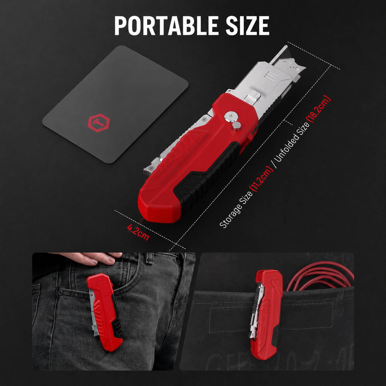 2-in-1 Foldable Utility Knife & Scraper – Portable Razor Blade, Multi-Surface Cleaning ✨