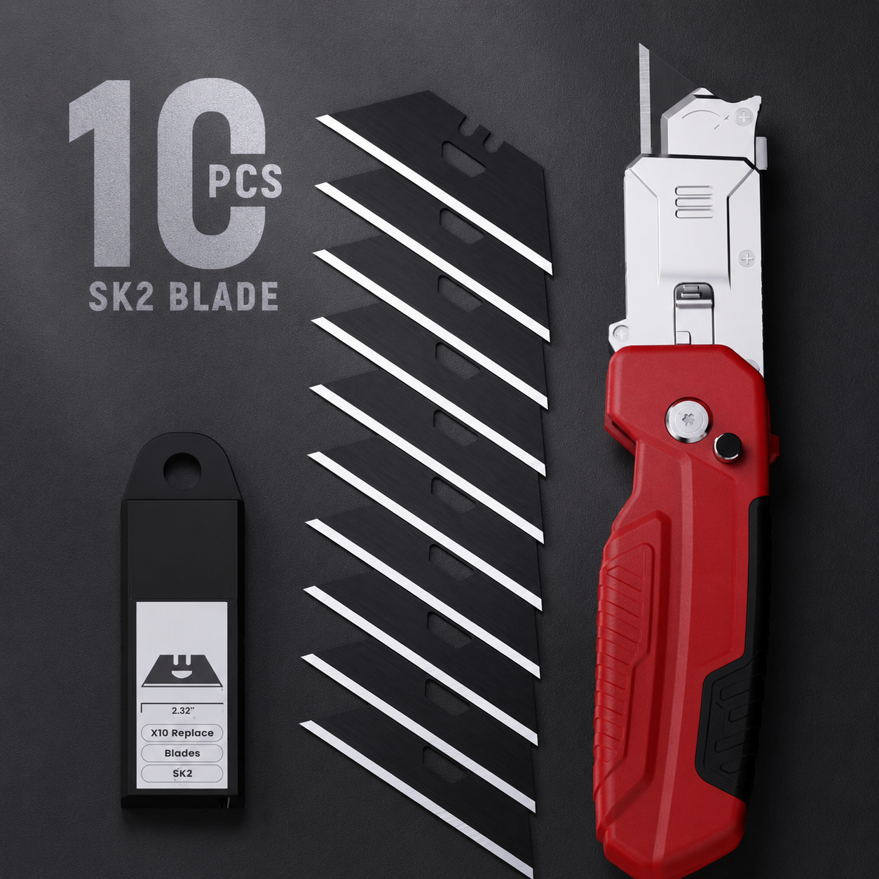 2-in-1 Foldable Utility Knife & Scraper – Portable Razor Blade, Multi-Surface Cleaning ✨