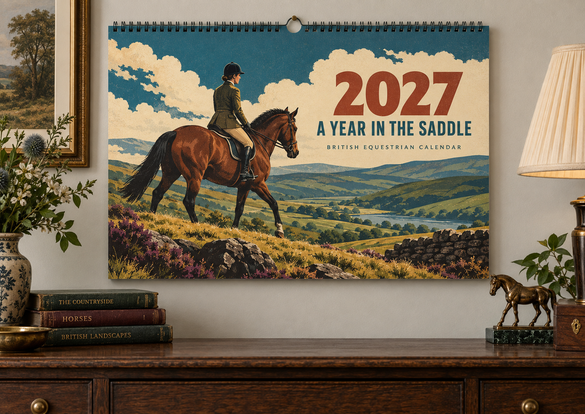 2027 A Year in the Saddle British Equestrian Wall Calendar | A4 Calendar for Horse Lovers