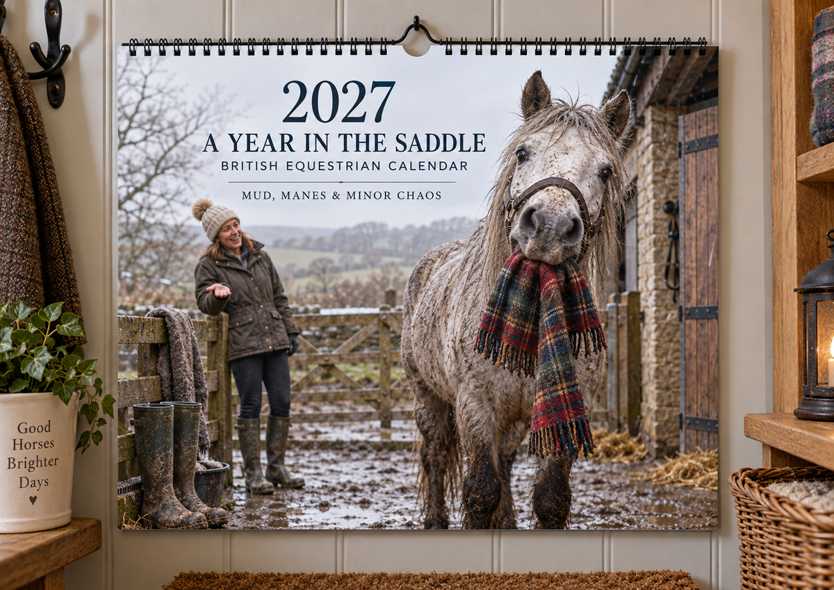 2027 A Year in the Saddle British Equestrian Wall Calendar | A4 Calendar for Horse Lovers