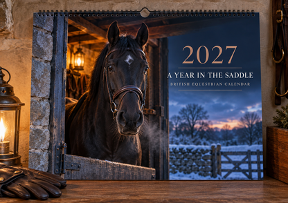 2027 A Year in the Saddle British Equestrian Wall Calendar | A4 Calendar for Horse Lovers