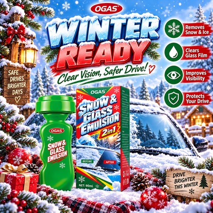 🔥HOT-🚗2-in-1 Snow & Glass Cleaner – Winter Windscreen Care with Built-In Applicator❄️