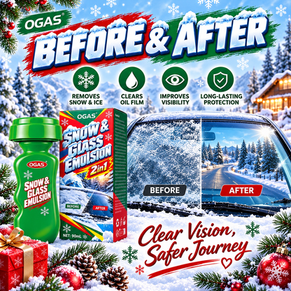 🔥HOT-🚗2-in-1 Snow & Glass Cleaner – Winter Windscreen Care with Built-In Applicator❄️