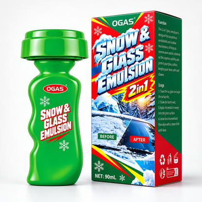 🔥HOT-🚗2-in-1 Snow & Glass Cleaner – Winter Windscreen Care with Built-In Applicator❄️