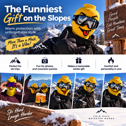Funny Face Ski Balaclava – Cosy Knitted Winter Mask for Skiing & Snowboarding | Mask Only