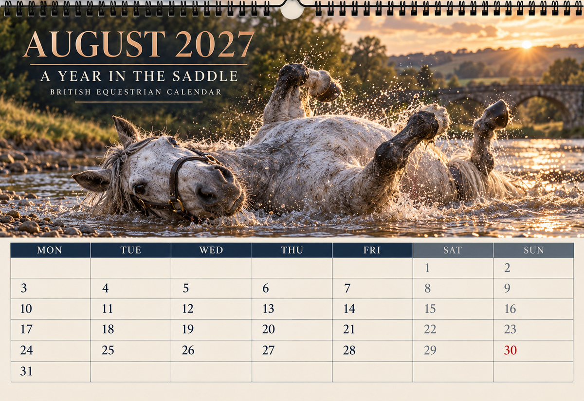 2027 A Year in the Saddle British Equestrian Wall Calendar | A4 Calendar for Horse Lovers