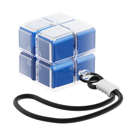 Magnetic Rubik Cube Pill Organizer Keychain